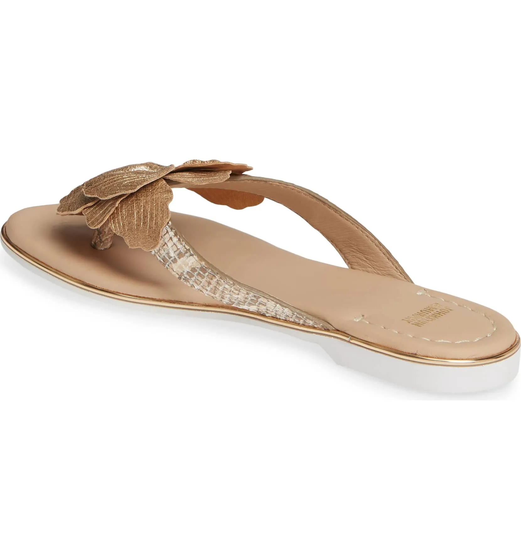 Reanne gold & snake suede sandals