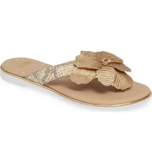 Reanne gold & snake suede sandals