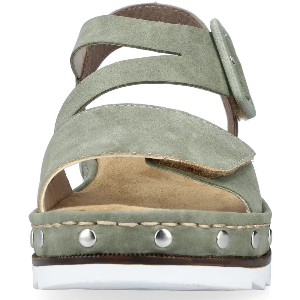 Rieker V7964-52 (Library) Green Sandals