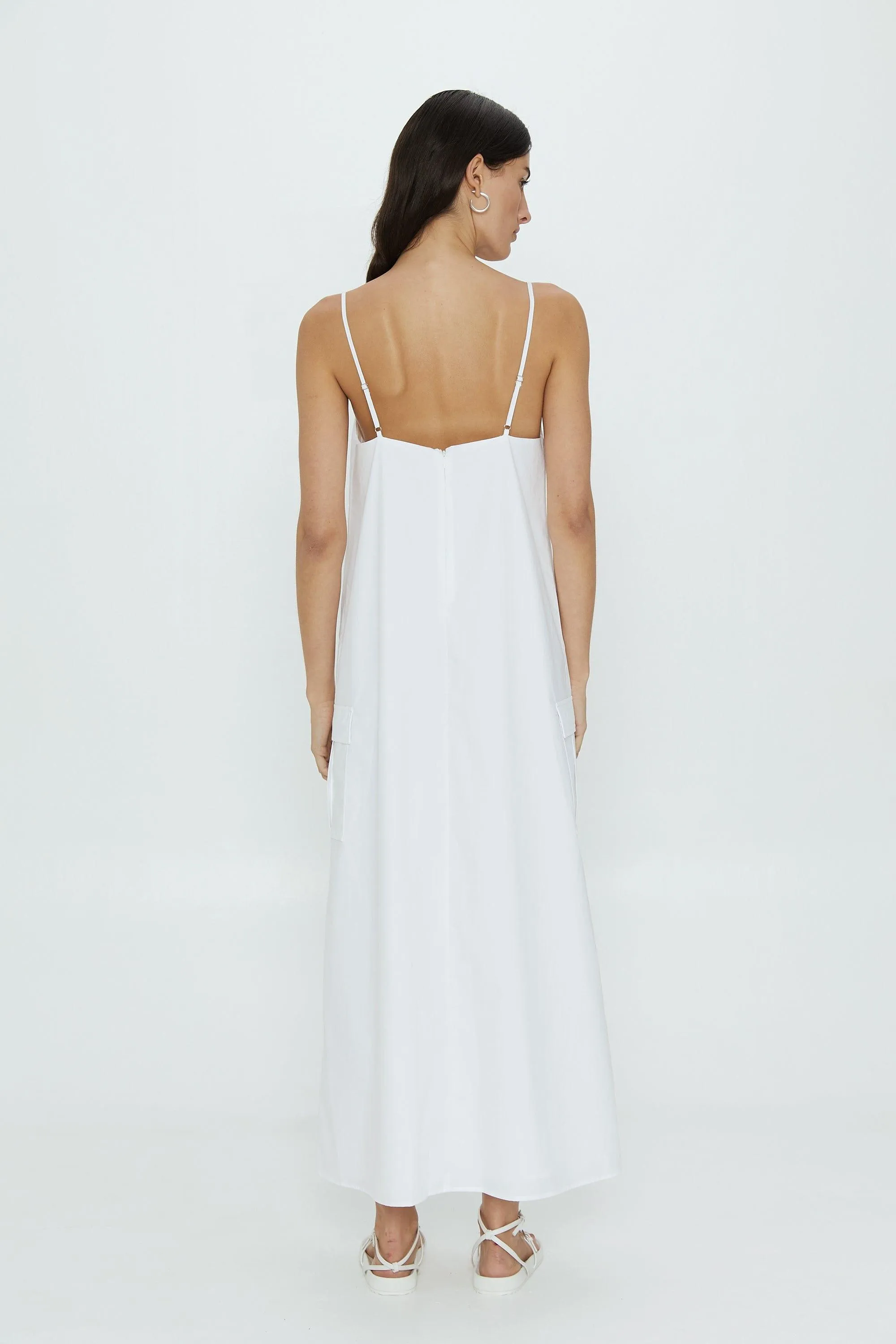 ROAM MAXI SLIP DRESS | WHITE