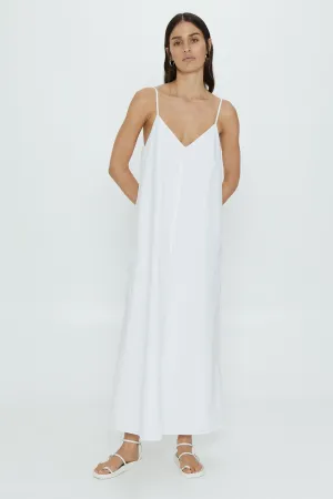 ROAM MAXI SLIP DRESS | WHITE