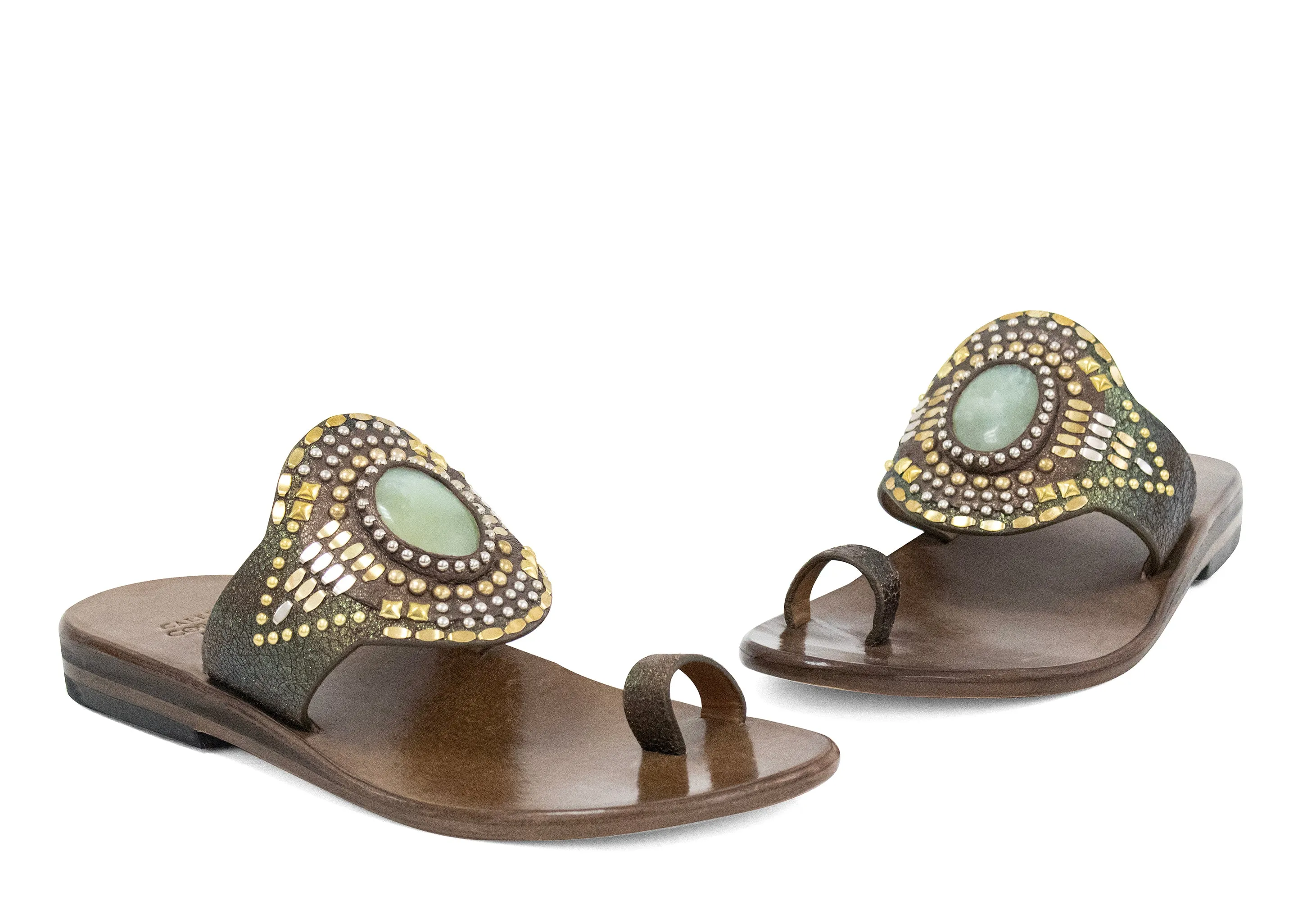 Rocal Semi-precious Jade Stone Sandal