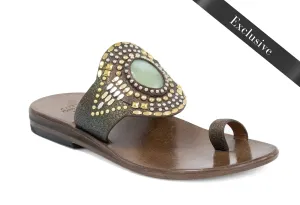 Rocal Semi-precious Jade Stone Sandal