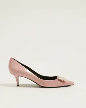 Roger Vivier Dust Pink Patent Buckle 65mm Pumps - 39.5