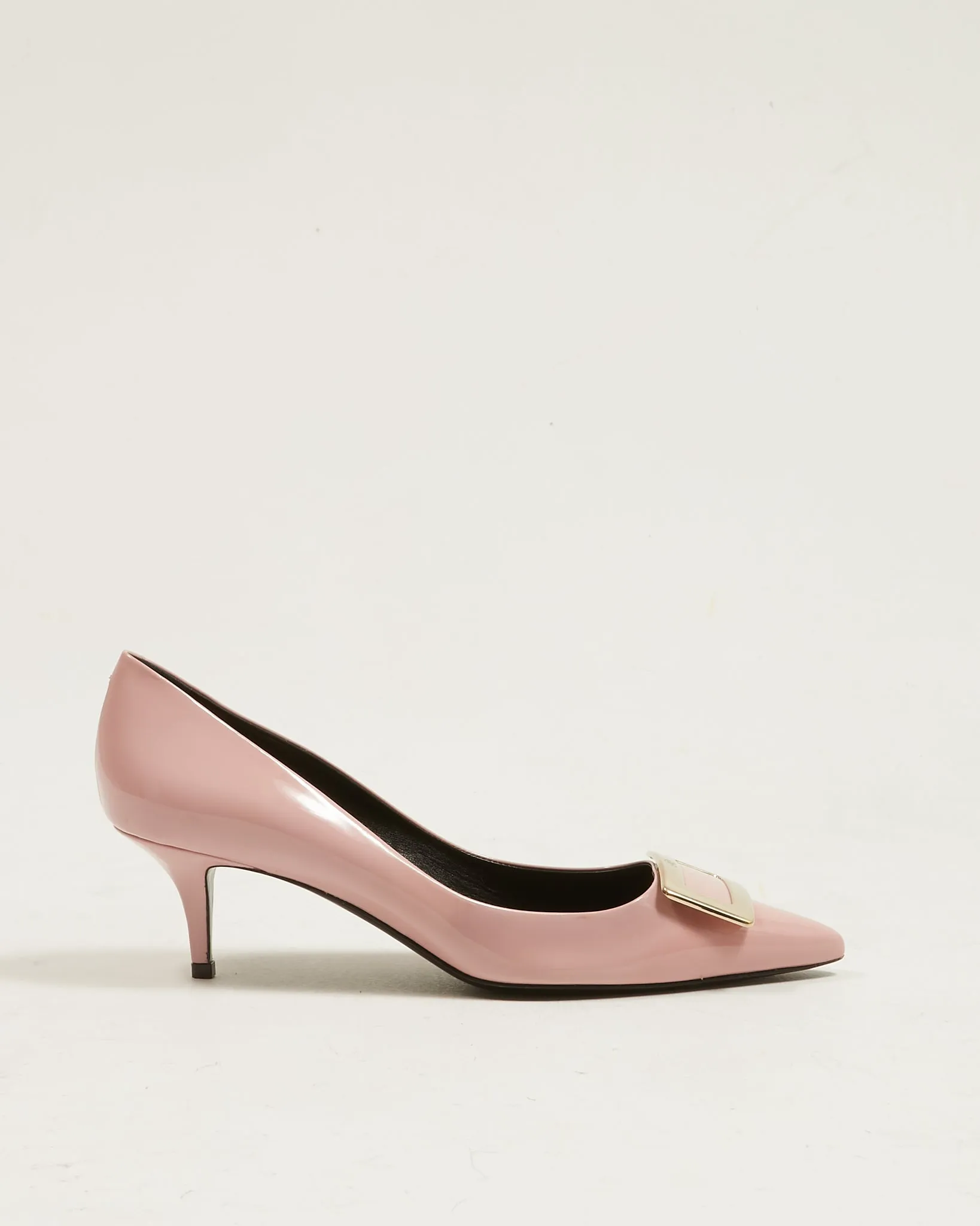 Roger Vivier Dust Pink Patent Buckle 65mm Pumps - 39.5