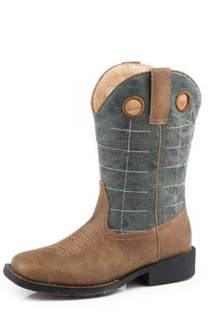 Roper Kids Wild Bill Boots Brown/Blue