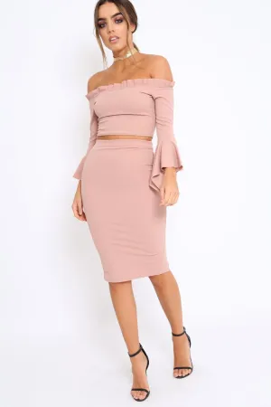 Rose Midi Bodycon Skirt - Tiffy