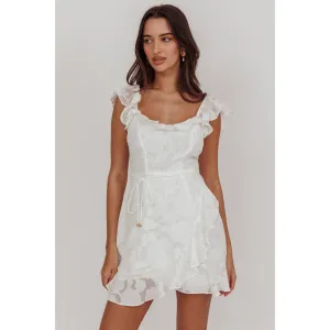 Ruffle Faux Wrap Mini Dress