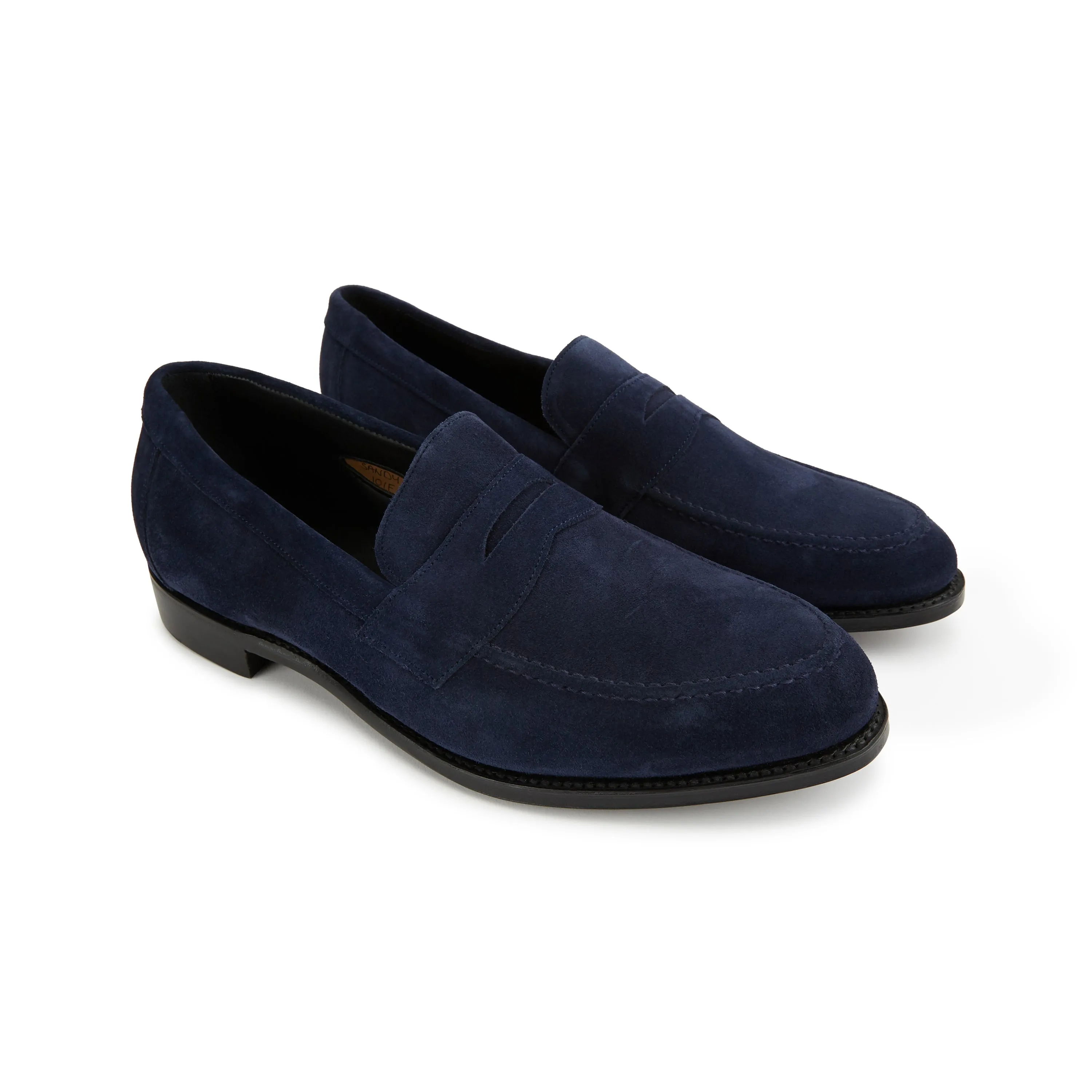 Sandy Navy Suede Penny Suede Loafer