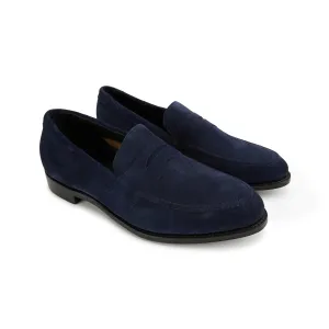 Sandy Navy Suede Penny Suede Loafer