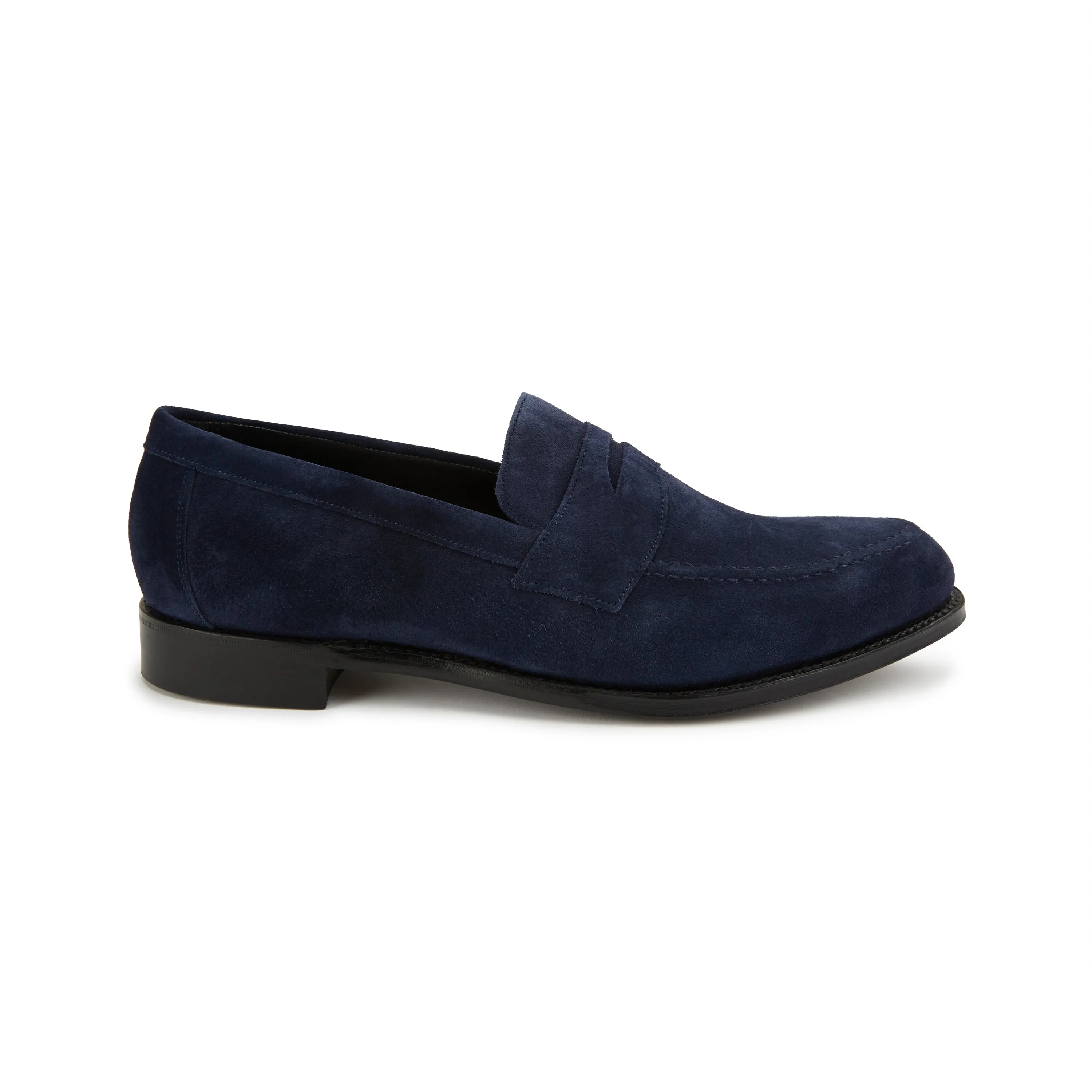 Sandy Navy Suede Penny Suede Loafer