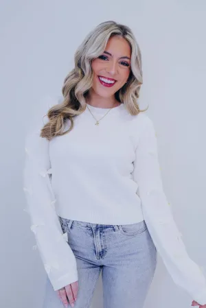 Sass N Satin Bow Embellished Sweater