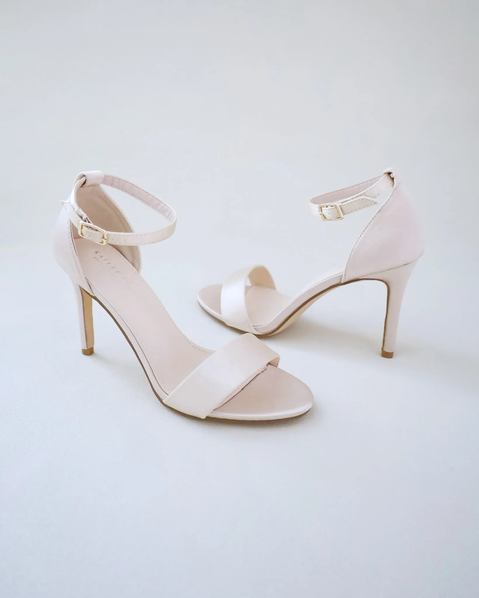 Satin High Heel Wedding Sandals
