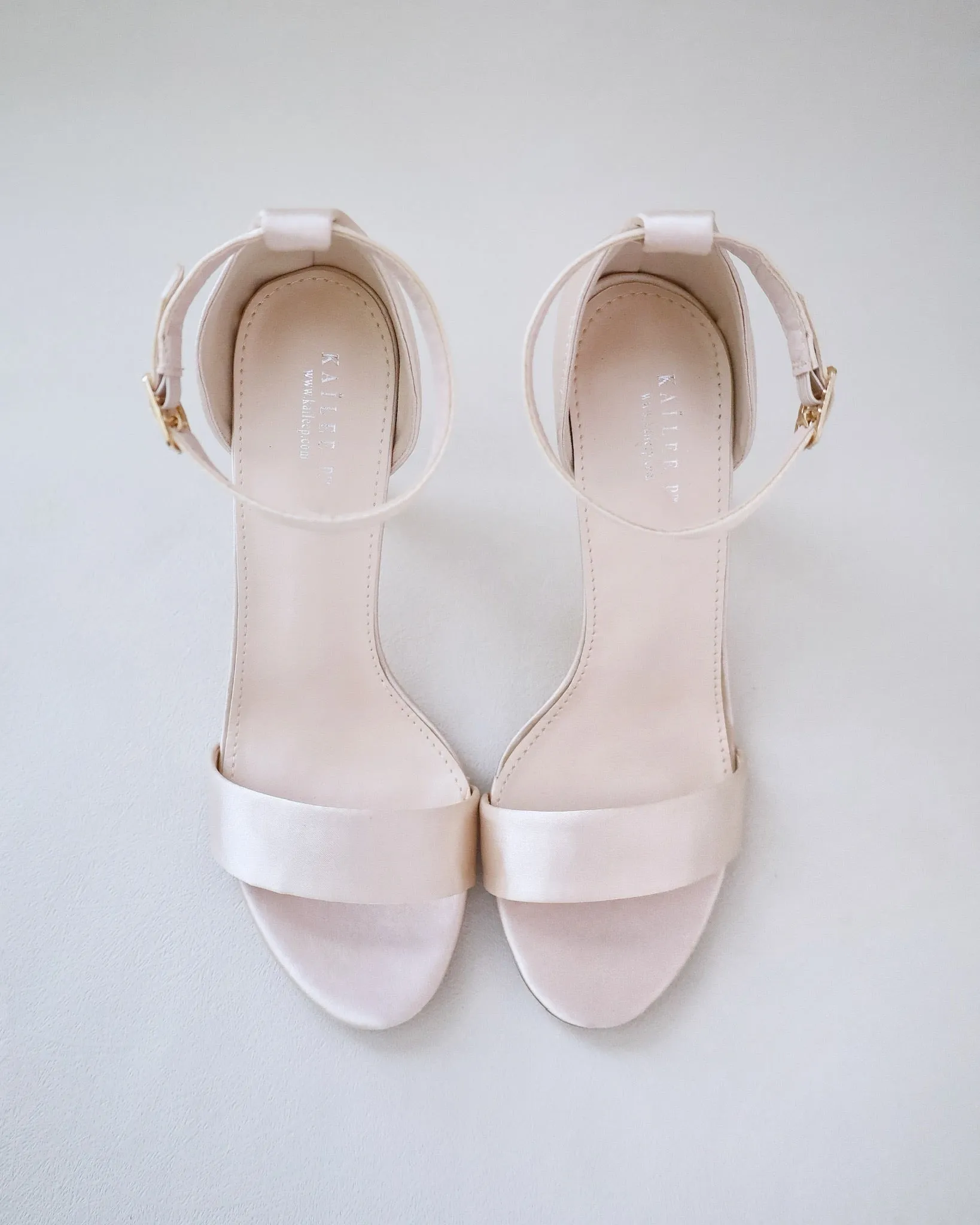 Satin High Heel Wedding Sandals