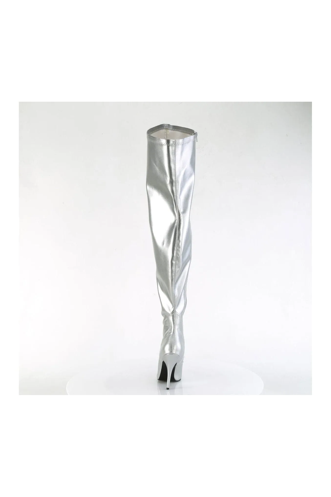 SEDUCE-3000WC Silver Patent Thigh Boot