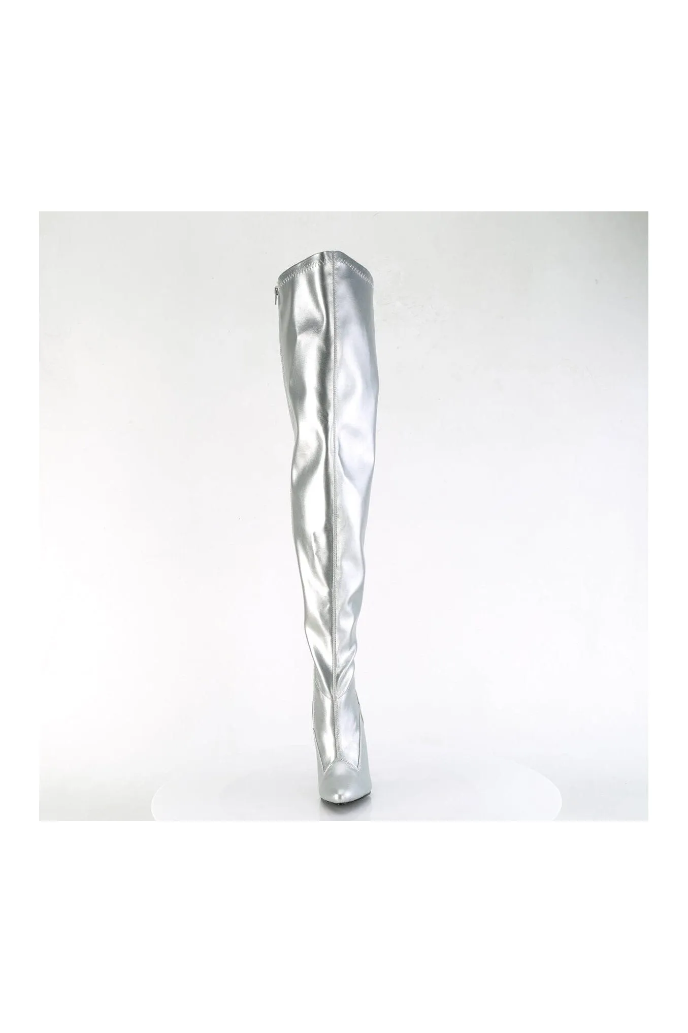 SEDUCE-3000WC Silver Patent Thigh Boot