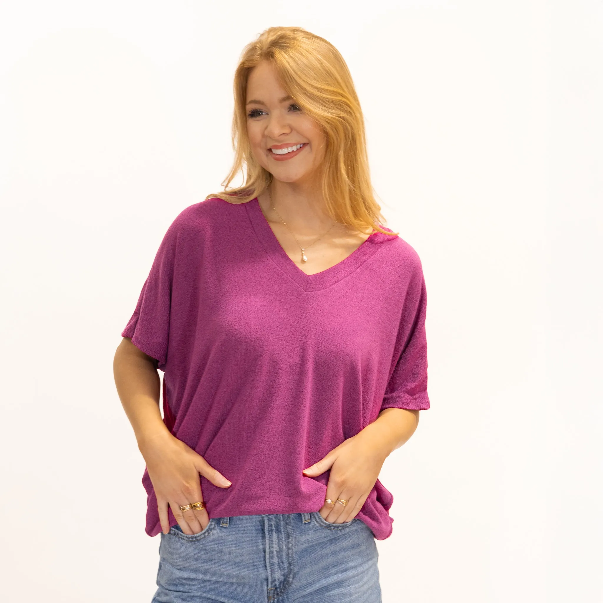 Short Sleeve Cocoon No Pocket Top