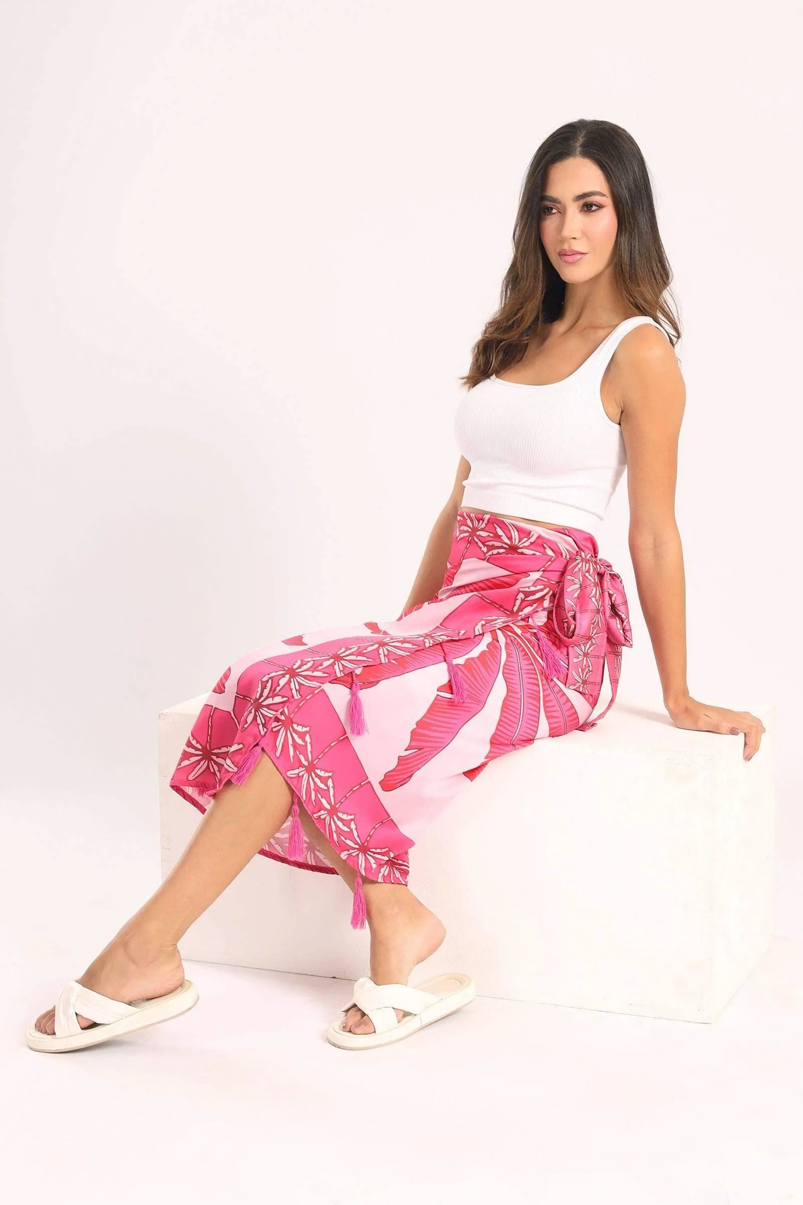 Side Tie Knot Beach Skirt