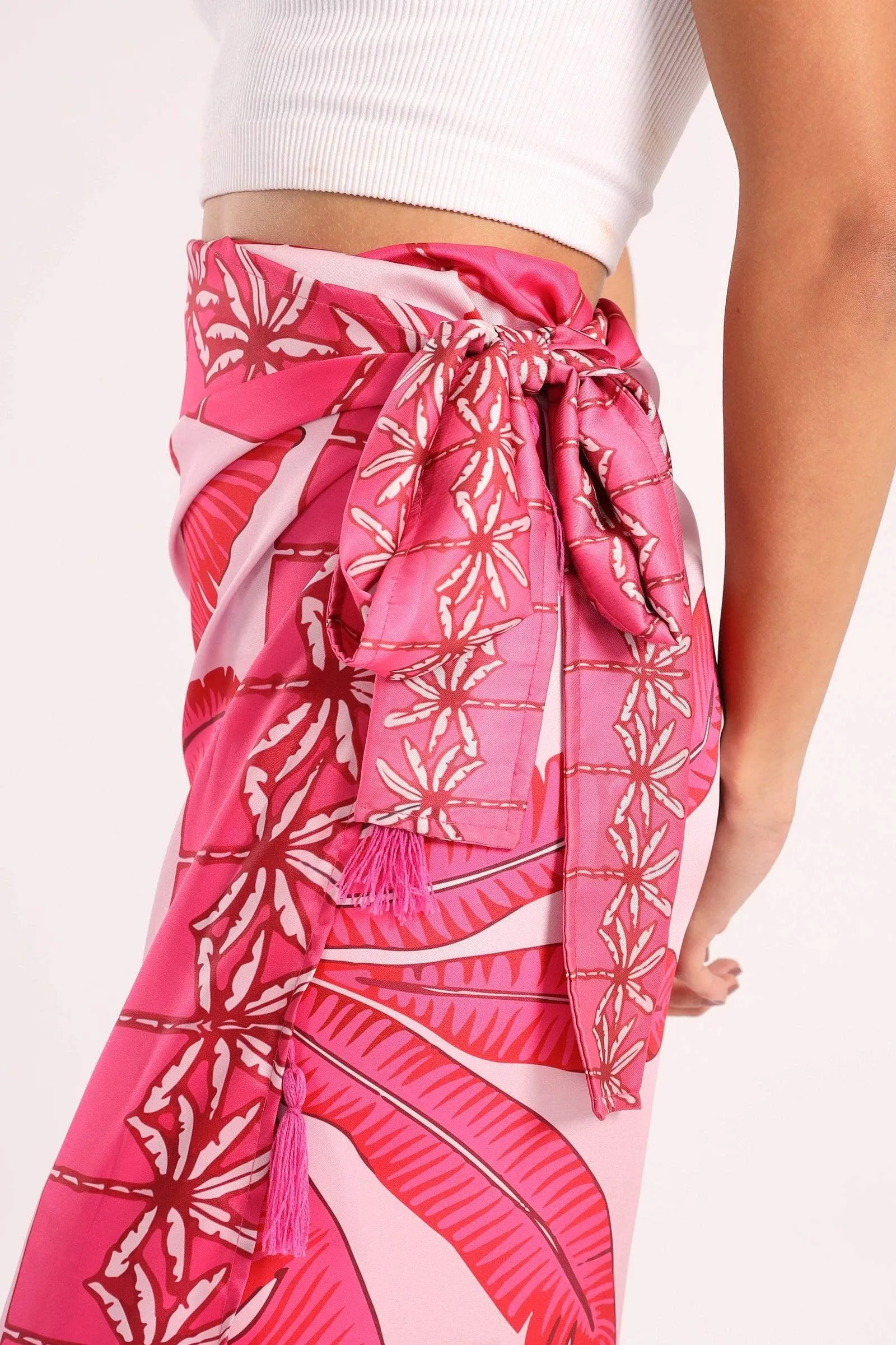 Side Tie Knot Beach Skirt