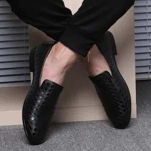Simple Anyaman Pattern Men Loafers