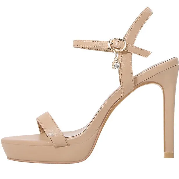 Small Feet One Strap Leather High Heels DS303