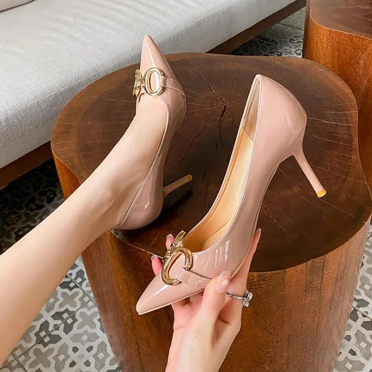 Small Size Patent Heeled Shoes GS301