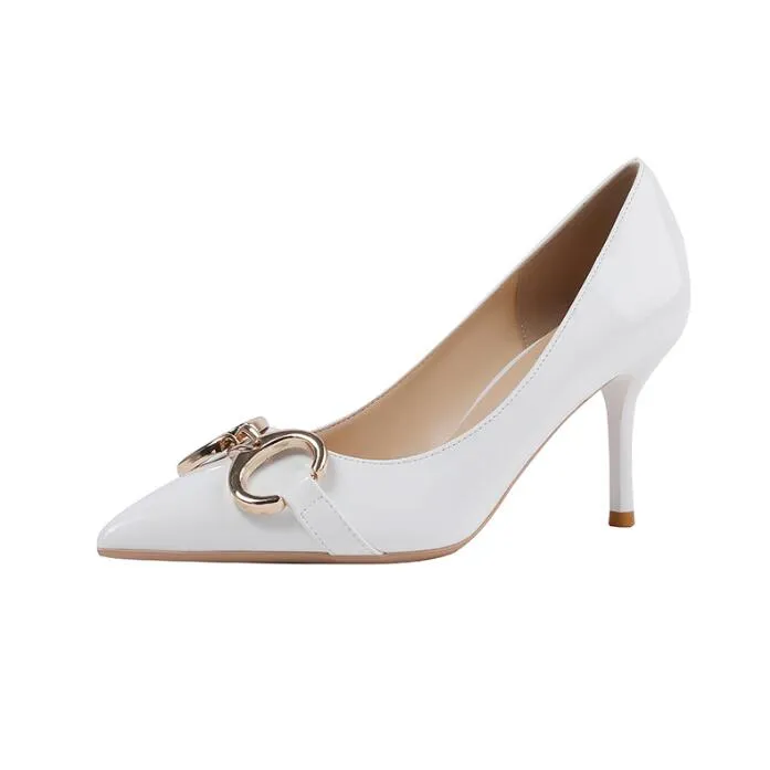 Small Size Patent Heeled Shoes GS301