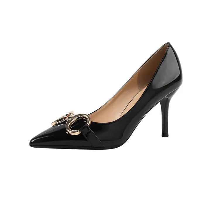Small Size Patent Heeled Shoes GS301