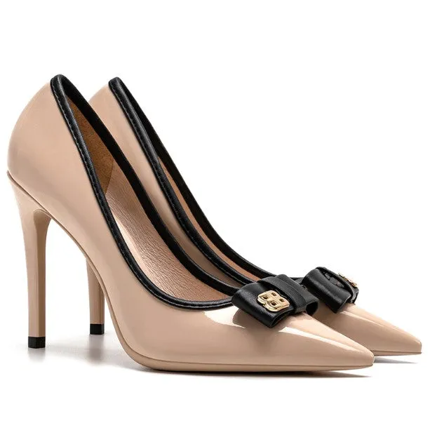 Small Size Patent Leather Heels For Ladies DS139