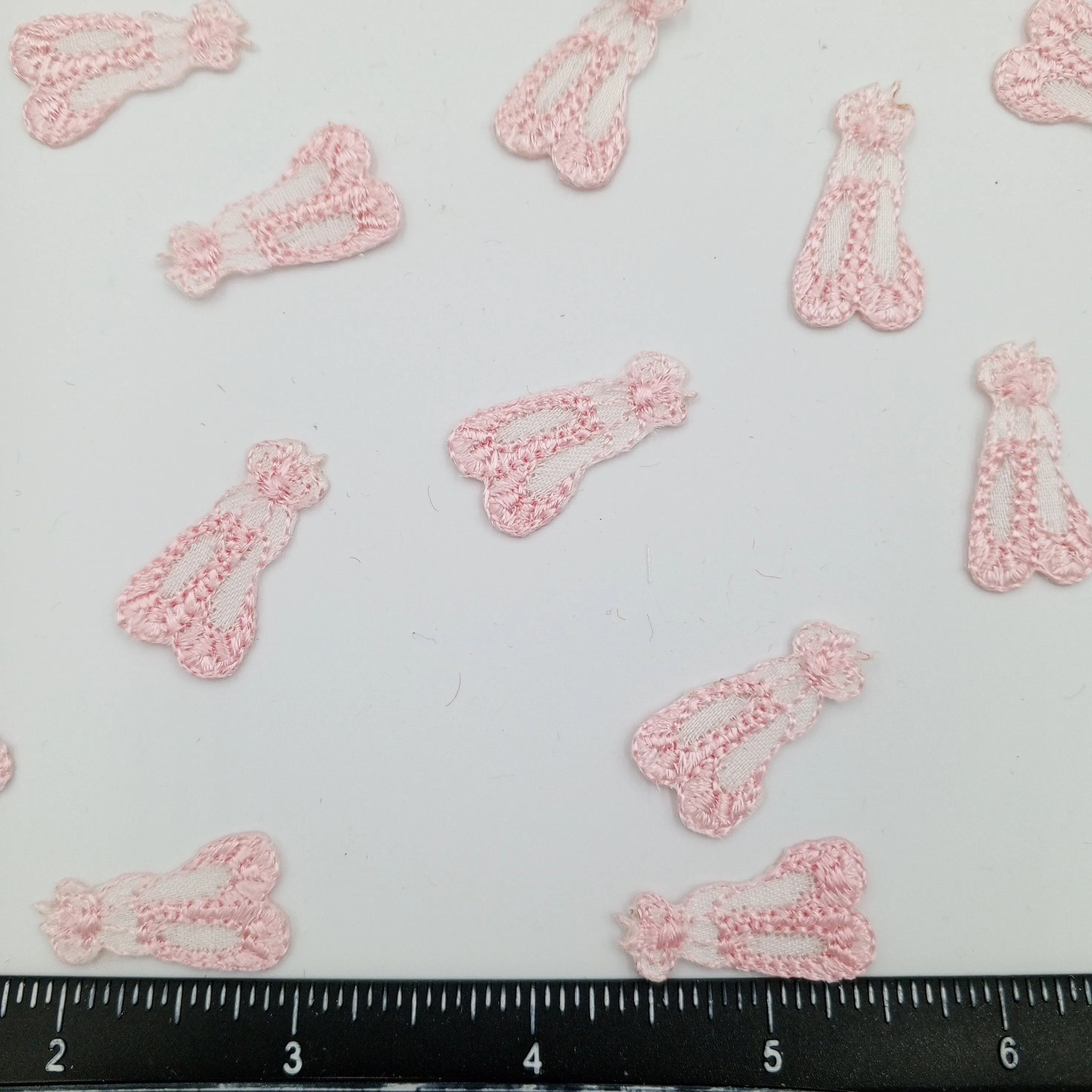 Soft Pink Ballet shoes Embroidered Patch Iron on Ballerina patches Dance Shoes Appliques for DIY Scrapbooking Elements Crafting Ideas #935