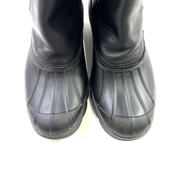 Sperry Top-Sider Womens 8M Black Saltwater Wedge Tide Quilted Rain‎ Boot Casual
