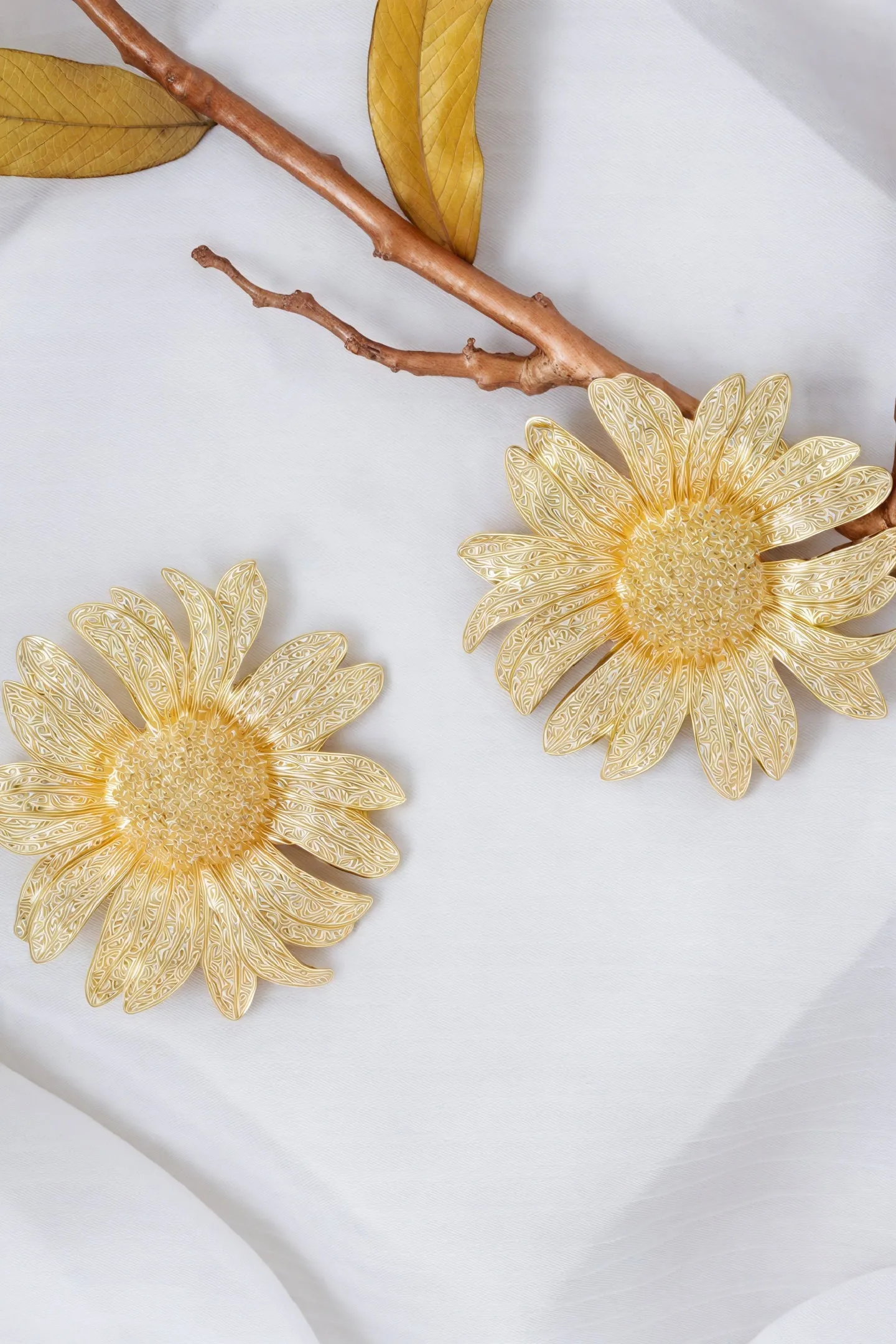 Statement Daisy Drop Earrings