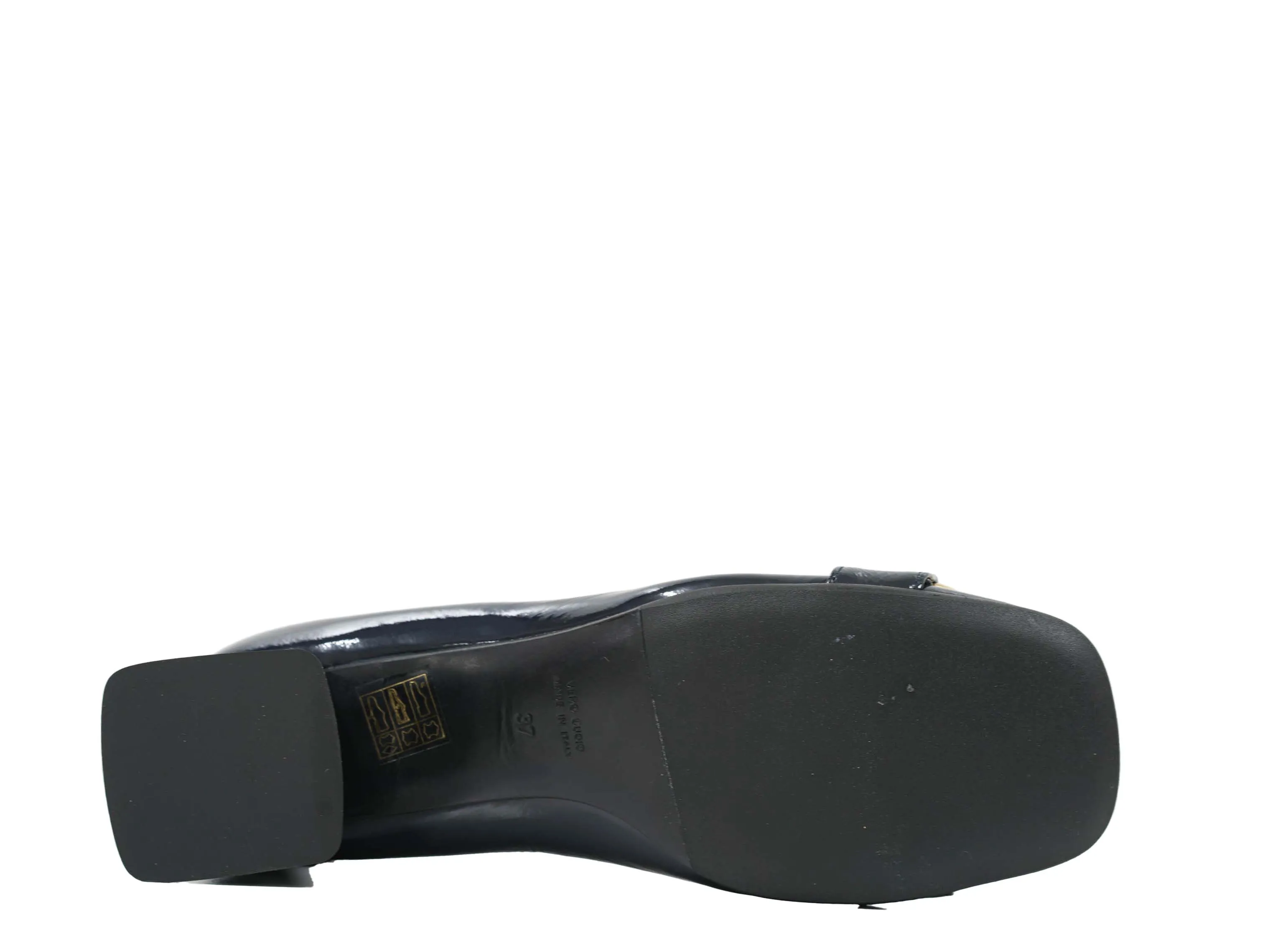 Stefano Stefani Women's Blue Naplak Patent Leather Chain Shoe 8761 40% OFF