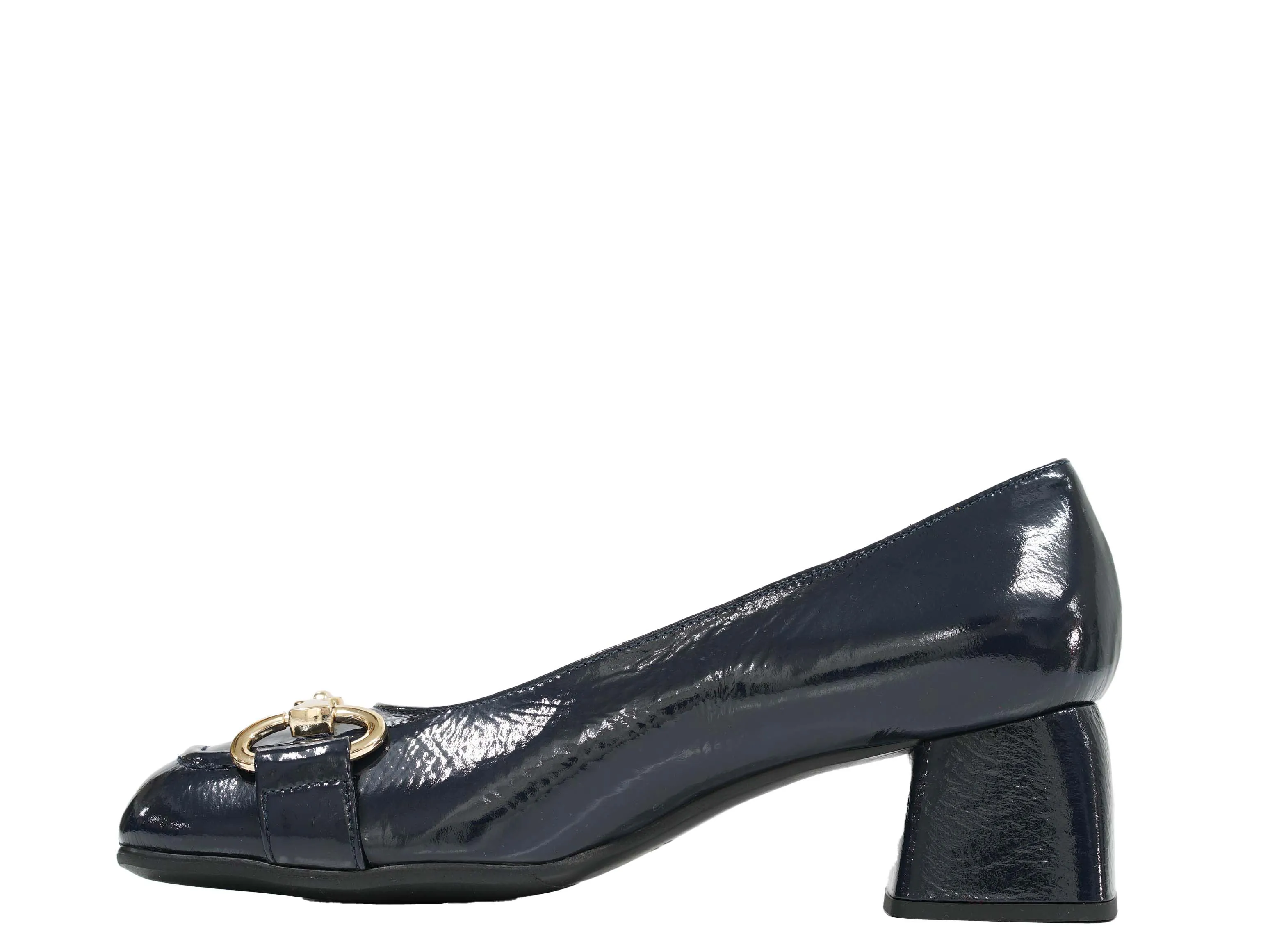 Stefano Stefani Women's Blue Naplak Patent Leather Chain Shoe 8761 40% OFF