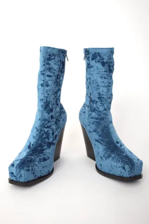 Stella McCartney Cowboy Crushed Velvet Boots