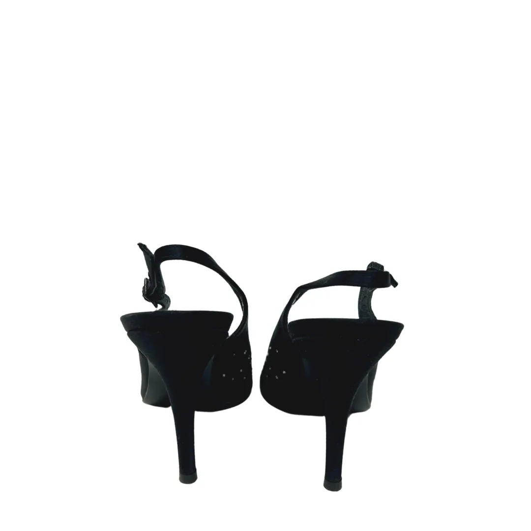 Stuart Weitzman Crystal Embellished Sling Backs- Size 9