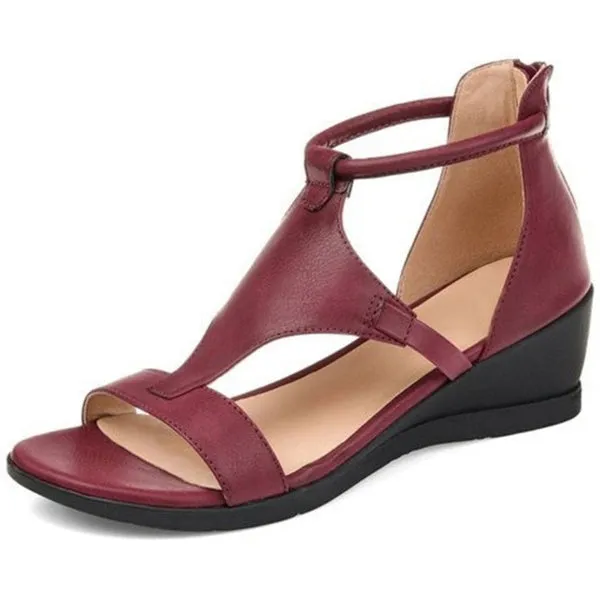 Summer Female Sandals High Heel Slope Shoes Thick Bottom Loose Sandals