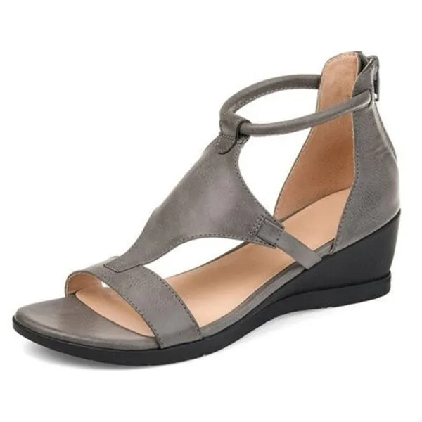 Summer Female Sandals High Heel Slope Shoes Thick Bottom Loose Sandals