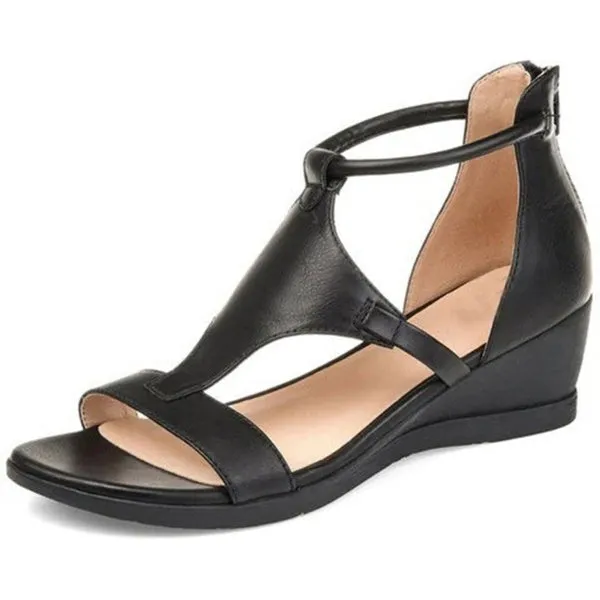 Summer Female Sandals High Heel Slope Shoes Thick Bottom Loose Sandals