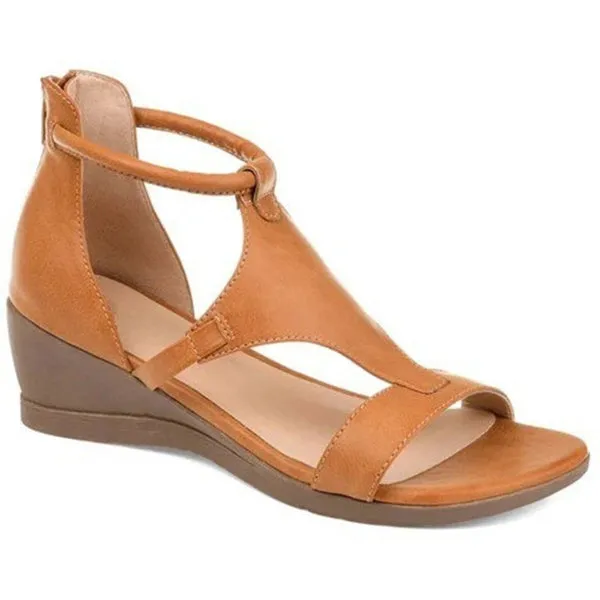 Summer Female Sandals High Heel Slope Shoes Thick Bottom Loose Sandals