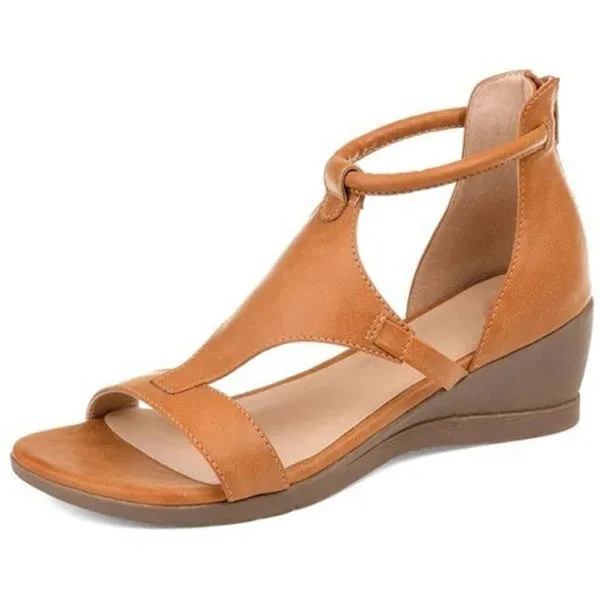 Summer Female Sandals High Heel Slope Shoes Thick Bottom Loose Sandals
