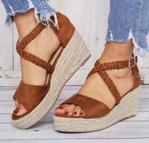Summer new wedge heel waterproof sandals