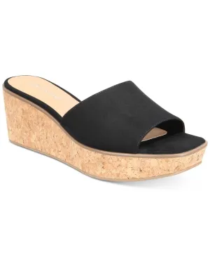 Sun   Stone Womens Charlottee Wedge Sandals 10012598300 Black 10M