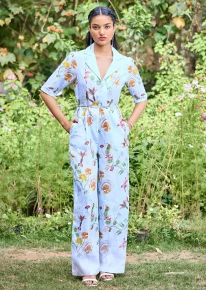 Sydney blue jumpsuit and belt