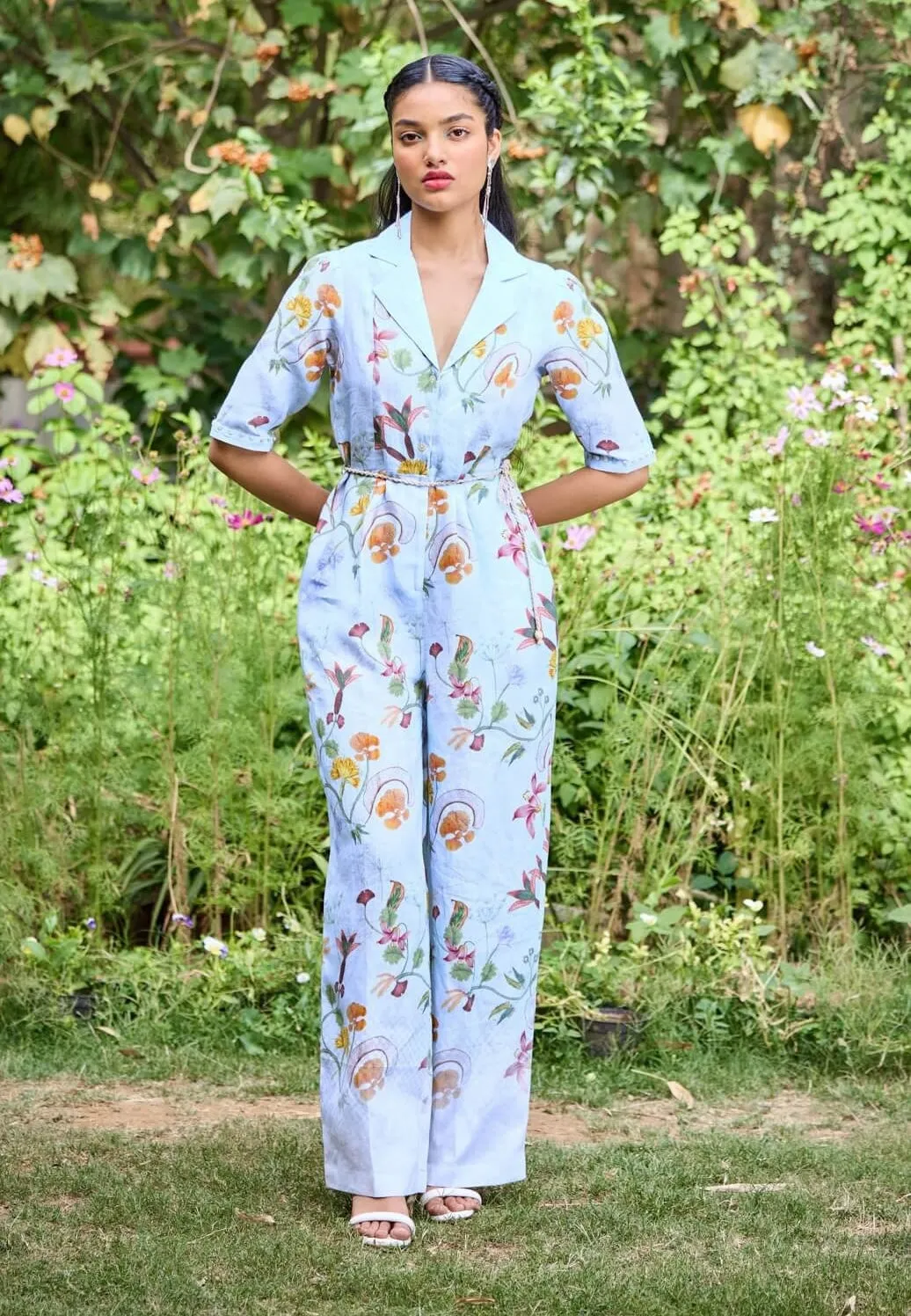 Sydney blue jumpsuit and belt