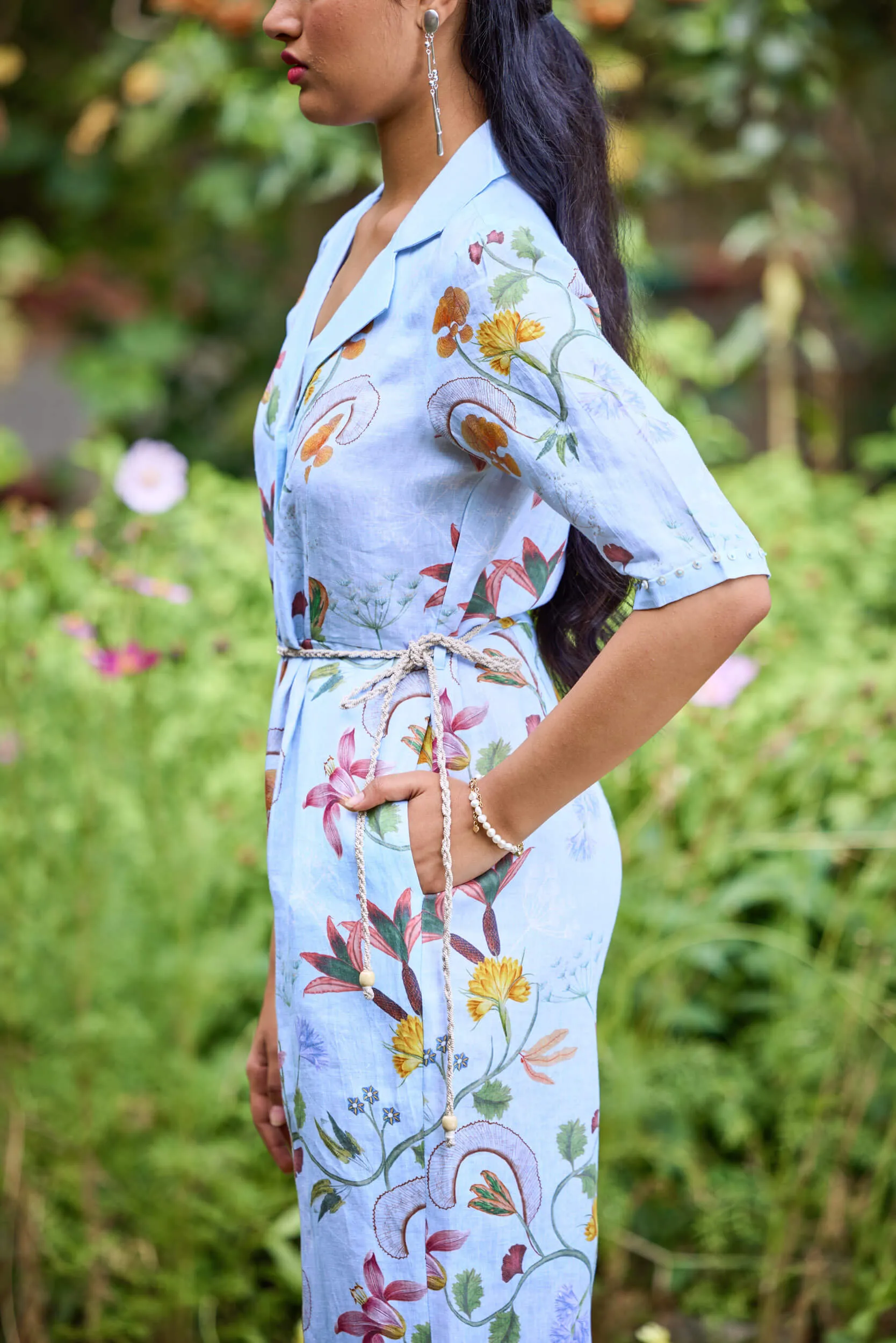 Sydney blue jumpsuit and belt