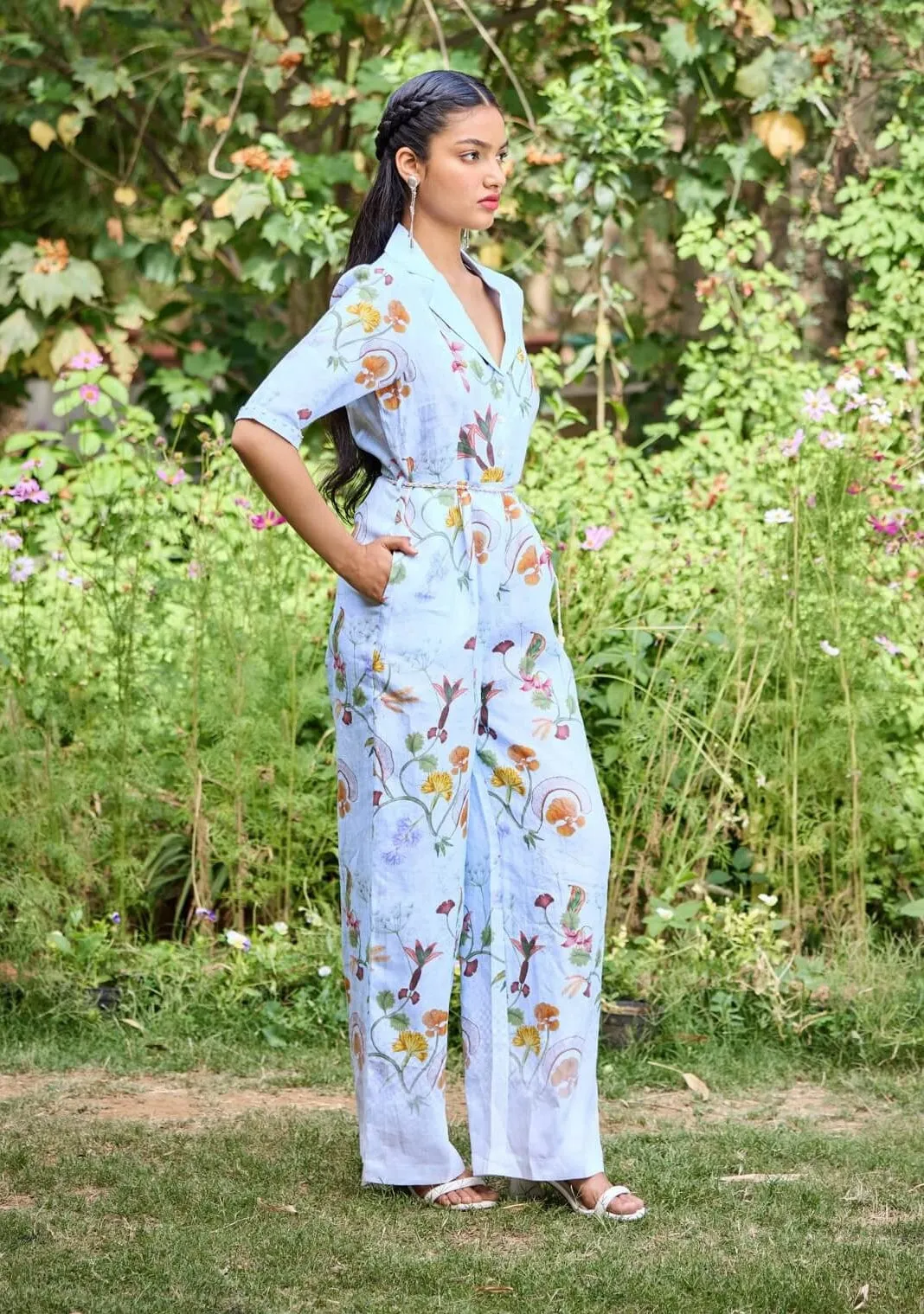 Sydney blue jumpsuit and belt
