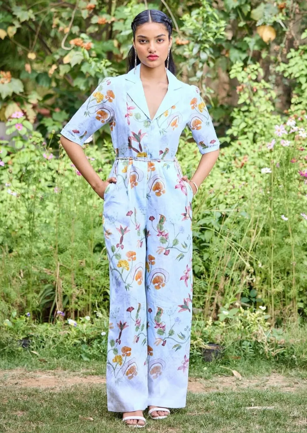 Sydney blue jumpsuit and belt