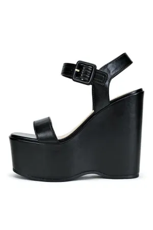 TATTY BLACK SANDALS  9-10