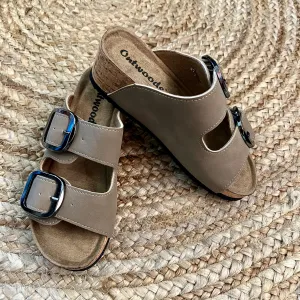 Taupe 2-Strap Sandal